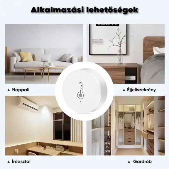 Hőmérséklet és páratartalom érzékelő, ZigBee