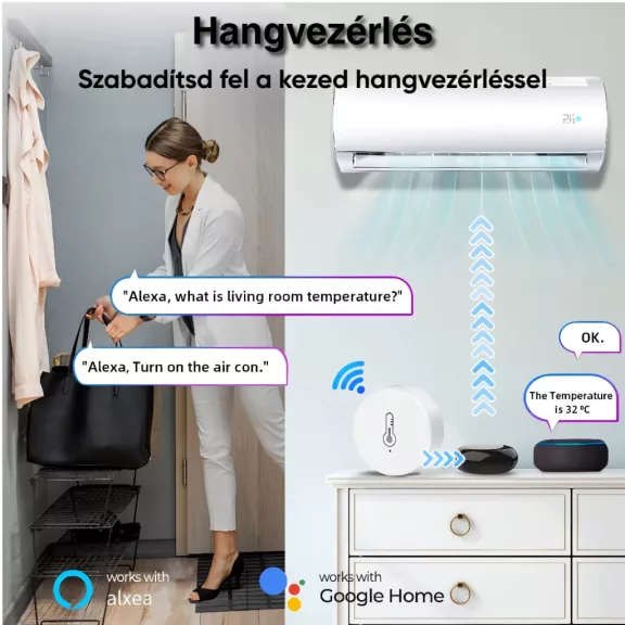 Hőmérséklet és páratartalom érzékelő, ZigBee