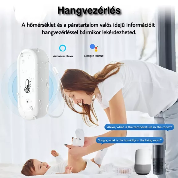 Kültéri Hőmérséklet és páratartalom érzékelő, WiFi