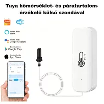   Hőmérséklet és páratartalom érzékelő, , szondás, WiFi