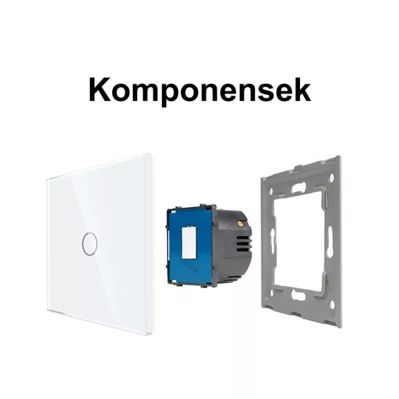 2 körös érintőkapcsoló, WiFi, üveg előlap