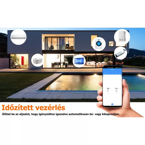 Szimpla fali aljzat, WiFi, fém előlap, fogyasztésmérővel