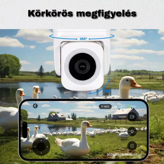 Biztonsági kamera, 3MP, WiFi