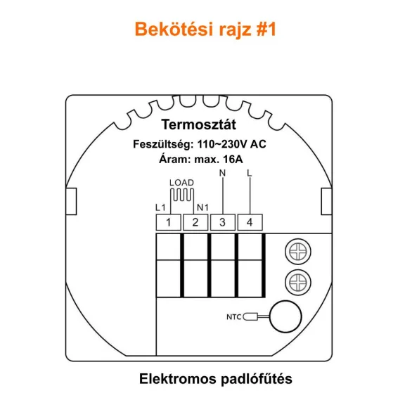 Termosztát modul, WiFi, sorolható