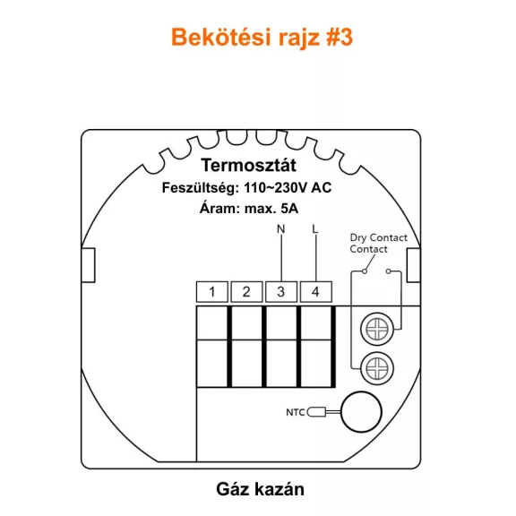 Termosztát modul, WiFi, sorolható