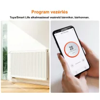 Okos termosztát, WiFi, üveg előlap