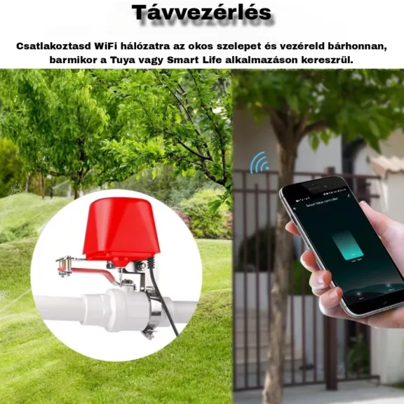 Okos szelepvezérlő, Víz- és Gázszelephez, Wifi