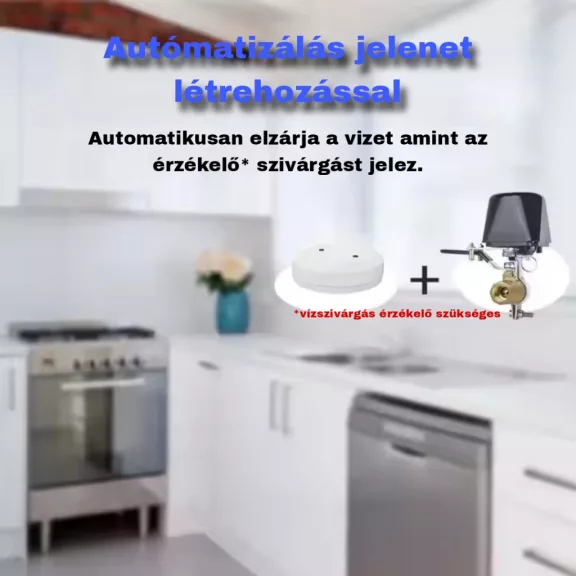 Okos szelepvezérlő, Víz- és Gázszelephez, Wifi