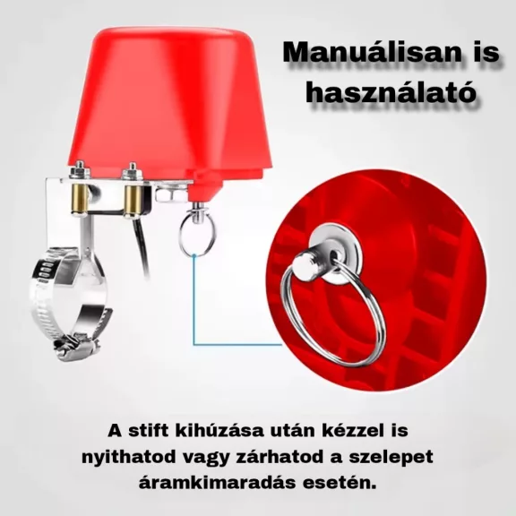Okos szelepvezérlő, Víz- és Gázszelephez, Wifi