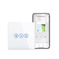 Függöny kapcsoló, WiFi, üveg előlap