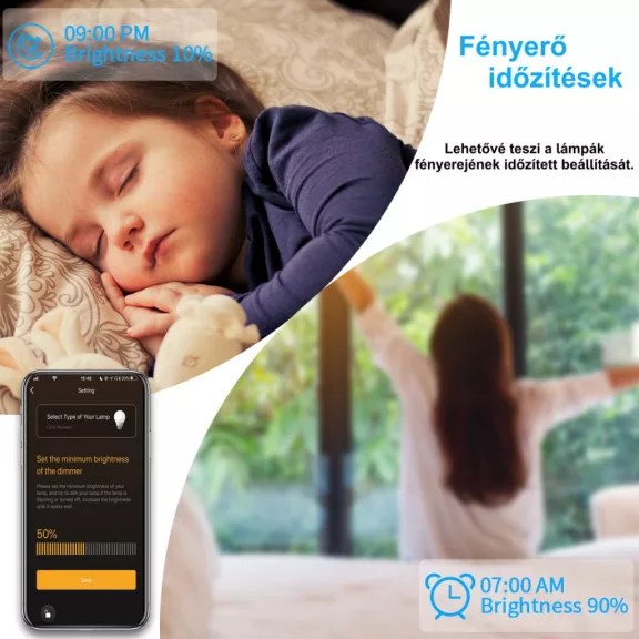 Fényerőszabályzó kapcsoló, WiFi
