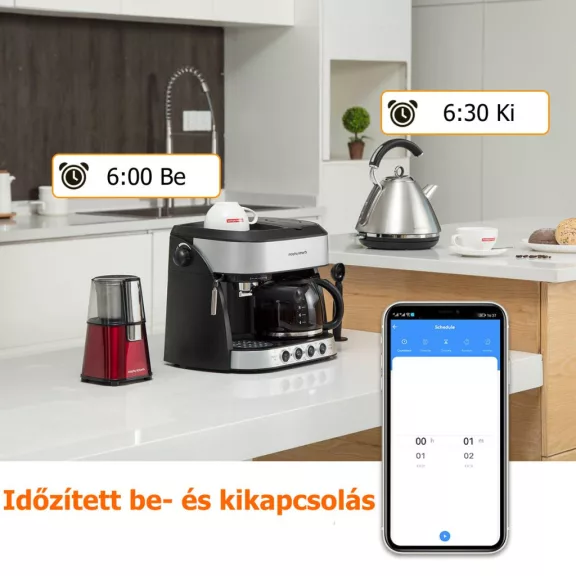 Szimpla fali aljzat, ZigBee, üveg előlap, fogyasztésmérővel