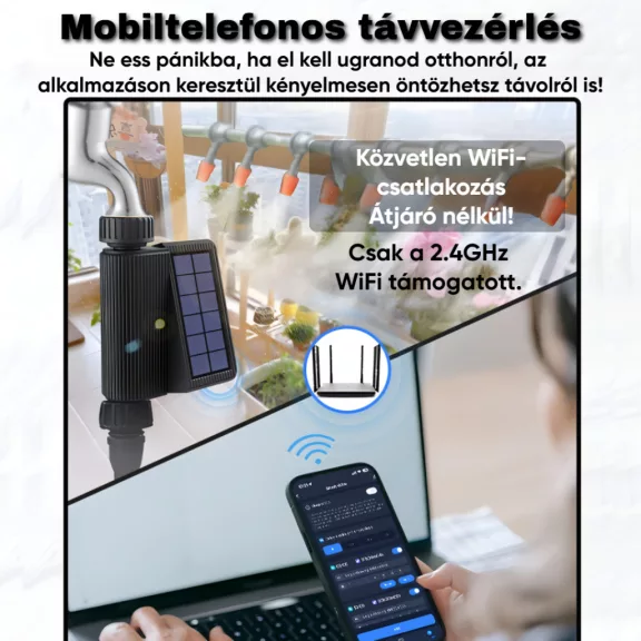 Okos vízszelep, Napelemes, WiFi