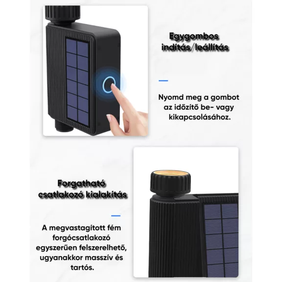 Okos vízszelep, Napelemes, WiFi