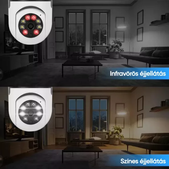 Biztonsági kamera, 5MP, WiFi, E27 foglalat