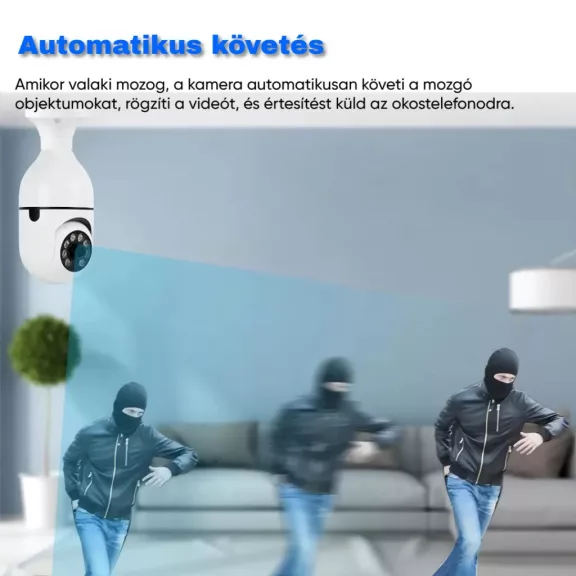 Biztonsági kamera, 5MP, WiFi, E27 foglalat